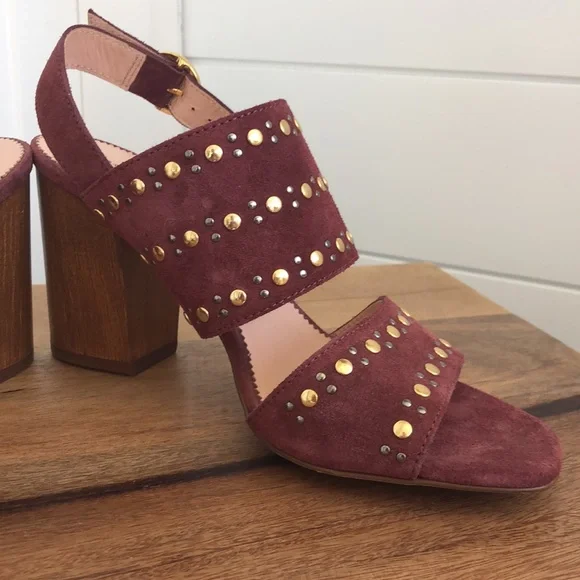 New J. Crew Made in Italy Leather Block heel Sandals. - Picture 8 of 17